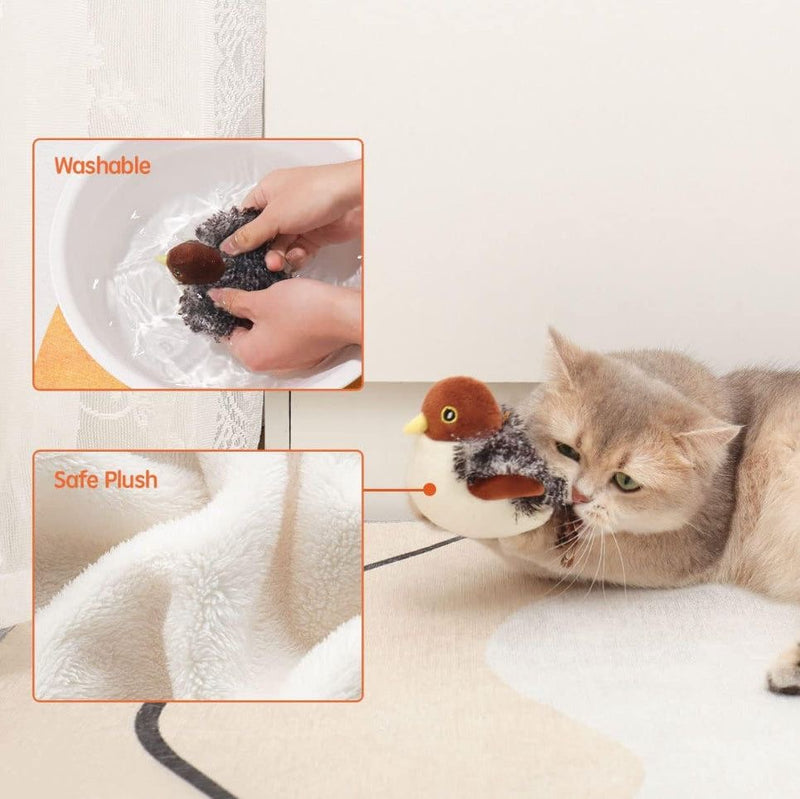 Simulated bird pet toy